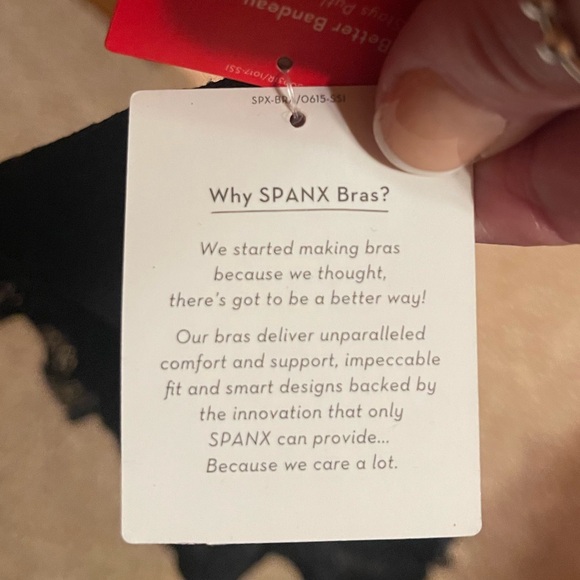 SPANX NWT Undie-Tectable Bandeau Bra in Black Size Large Very Black Strapless - Picture 13 of 13